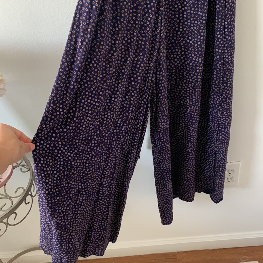 Kimchi Blue Navy Wrap Jumpsuit with flowers - Picture 5 of 6